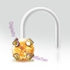 Honey Topaz BioFlex Nose Stud with Bioflex Stem Petite